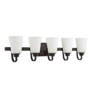 Craftmade Grace 5 Light Vanity Light Espresso w/White Frosted Glass 41905-Esp - All