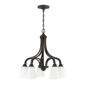 Craftmade Grace 5 Light Down Chandelier Espresso w/White Frosted 41915-Esp - All