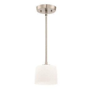 Craftmade Clarendon 1 Lt Mini Pendant Brushed Nickel w/White Opal 43591-Bnk - All