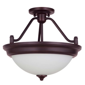 Craftmade Pro Builder 2 Lt Convertible Semi Flush Aged Bronze w/White Frosted - All