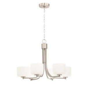 Craftmade Clarendon 6 Lt Chandelier Brushed Nickel w/White Opal 43526-Bnk - All