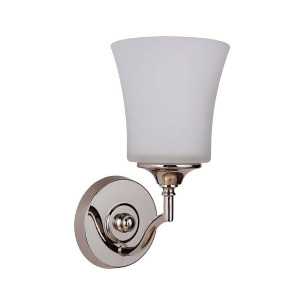 Craftmade Helena 1 Lt Vanity Light Polished Nickel w/White Frosted 41701-Pln - All