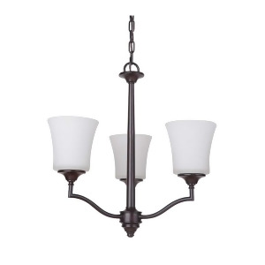 Craftmade Helena 3 Light Chandelier Oiled Bronze w/White Frosted 41723-Ob - All