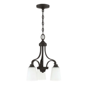 Craftmade Grace 3 Light Down Chandelier Espresso w/White Frosted 41913-Esp - All