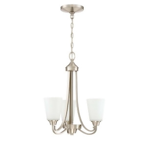 Craftmade Grace 3 Lt Chandelier Brushed Nickel w/White Frosted 41923-Bnk - All