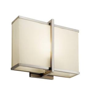 Kichler Wall Sconce Led Satin Nickel Natural Linen White Acrylic 10421Snled - All