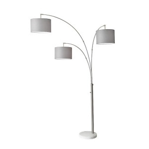 Adesso Bowery 3 Arm Arc Lamp Brushed Steel 4250-22 - All
