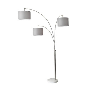 Adesso Bowery 3 Arm Arc Lamp Brushed Steel 4250-22 - All