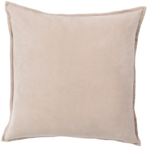 Cotton Velvet by Surya Down Fill Pillow Taupe 20 x 20 Cv005-2020d - All