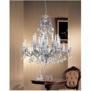 Classic Via Firenze 16 Lt Chandelier Silver Crystal Elements 57116Mss - All