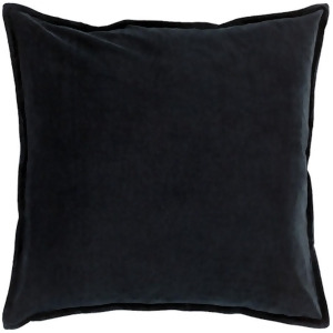 Cotton Velvet by Surya Poly Fill Pillow Black 22 x 22 Cv012-2222p - All