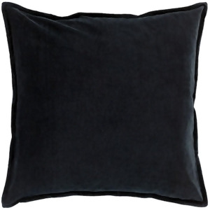 Cotton Velvet by Surya Down Fill Pillow Black 22 x 22 Cv012-2222d - All