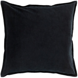 Cotton Velvet by Surya Down Fill Pillow Black 18 x 18 Cv012-1818d - All