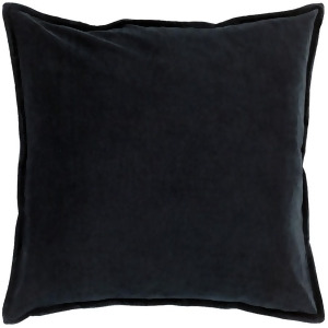 Cotton Velvet by Surya Poly Fill Pillow Black 18 x 18 Cv012-1818p - All