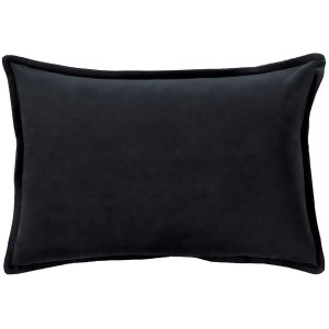 Cotton Velvet by Surya Down Fill Pillow Black 13 x 20 Cv012-1320d - All