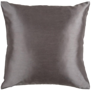Solid Luxe by Surya Down Fill Pillow Charcoal 18 x 18 Hh034-1818d - All