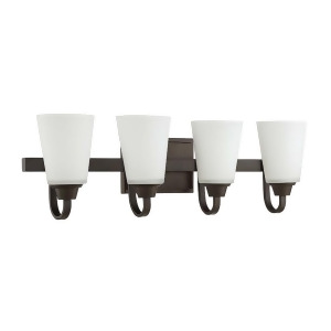 Craftmade Grace 4 Light Vanity Light Espresso w/White Frosted Glass 41904-Esp - All