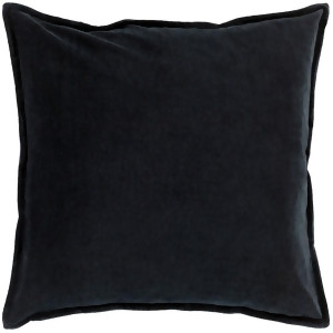Cotton Velvet by Surya Down Fill Pillow Black 20 x 20 Cv012-2020d - All