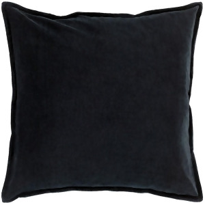 Cotton Velvet by Surya Poly Fill Pillow Black 20 x 20 Cv012-2020p - All