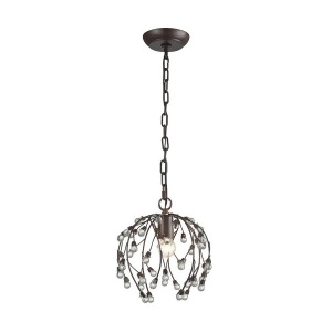 Sterling Industries Oberon 1 Light Pendant Oil Rubbed Bronze Clear D3407 - All