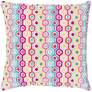 Candescent by Surya Down Pillow White/Coral/Pink 18 x 18 Cne001-1818d - All