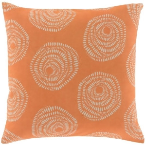 Sylloda by L. Jansdotter for Surya Down Pillow Coral/Grey 18x18 Ljs003-1818d - All