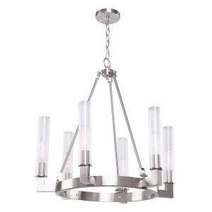 Artcraft Bentley 6 Light Chandelier Brushed Nickel Ac10966bn - All