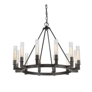 Artcraft Bentley 12 Light Chandelier Bronze Ac10962bz - All