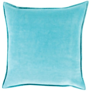 Cotton Velvet by Surya Poly Fill Pillow Aqua 22 x 22 Cv019-2222p - All
