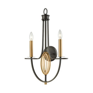 Elk Dione 2 Lt Wall Sconce Oil Rubbed Bronze Brushed Antique Brass 10513-2 - All