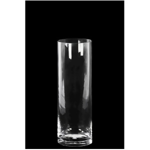 Urban Trends Glass Tall Cylinder Vase w/Slim Body Rnd Mouth Clear Achromatic - All