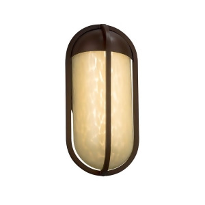Justice Design Led Fusion Starboard Small Sconce Bronze Fsn-7571w-drop-dbrz - All