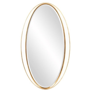 Howard Elliott Rania Oval Mirror White/Gold 92150 - All