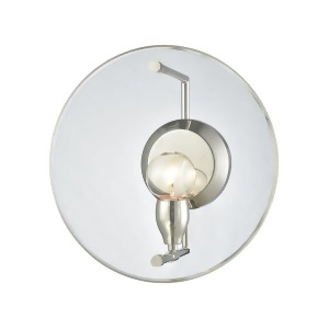 Elk Disco 1 Lt Wall Sconce Polished Nickel Clear Acrylic Panel 32320-1 - All