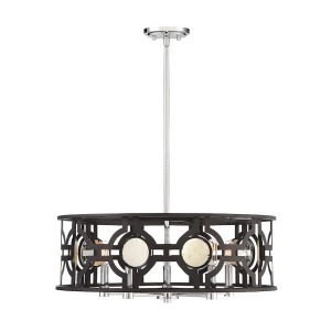 Savoy House Chennal 5 Light Pendant in Bronze and Chrome 7-9223-5-107 - All