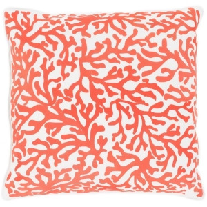 Osprey by Surya Poly Fill Pillow White/Bright Orange 20 x 20 Opy002-2020p - All