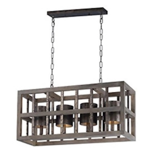Maxim Lighting Cottage 4-Light Chandelier in Weathered Wood 35067Wwdci - All