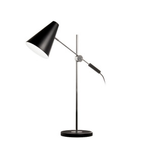 Dainolite 1 Light Table Lamp Black Polished Chrome 130T-bk-pc - All