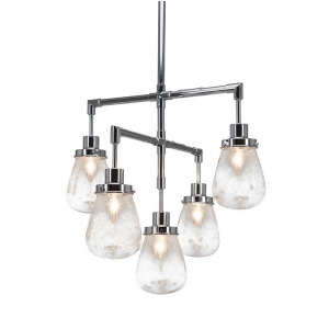 Toltec Meridian 5 Light Chandelier Chrome 5 Clear Shade 1238-Ch-471 - All