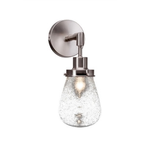 Toltec Meridian 1 Light Wall Sconce Nickel 5 Clear Shade 1231-Bn-471 - All
