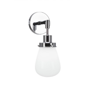 Toltec Meridian 1 Light Wall Sconce Chrome 5 White Shade 1231-Ch-470 - All