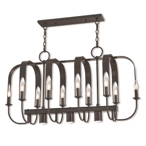 Livex Lighting Addison 13 Light Linear Chandelier in English Bronze 51940-92 - All