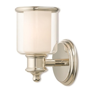 Livex Lighting Middlebush 1 Light Wall Sconce in Polished Nickel 40211-35 - All