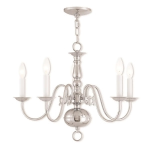Livex Lighting Williamsburgh 5 Light Chandelier in Polished Chrome 5005-05 - All