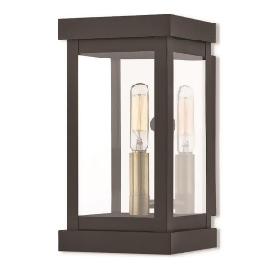 Livex Hopewell 1 Light Outdoor Wall Lantern in Bronze 5 w x 9 h 20701-07 - All
