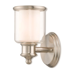 Livex Lighting Middlebush 1 Light Wall Sconce in Brushed Nickel 40211-91 - All