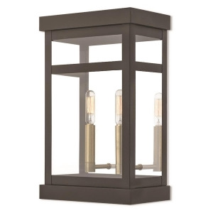 Livex Hopewell 2 Light Outdoor Wall Lantern in Bronze 9.25 w x 15 h 20705-07 - All