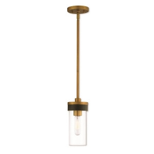 Livex Lighting Buttonwood 1 Light Mini Pendant in Aged Gold 41071-26 - All