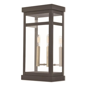Livex Hopewell 2 Light Outdoor Wall Lantern in Bronze 9.25 w x 18 h 20704-07 - All
