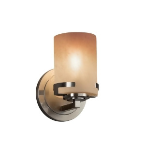 Justice Design Fusion Wall Sconce in Brushed Nickel Fsn-8451-10-crml-nckl - All